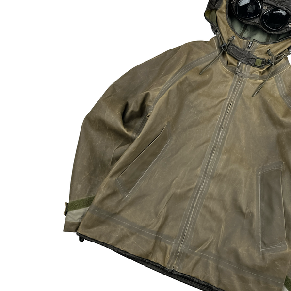 toob goggle jacket CP Company Beige Green TOOB Goggle Zipped Jacket