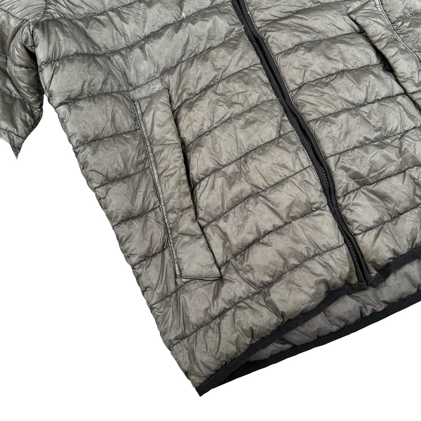 Stone Island 2015 Grey Garment Dyed Hooded Puffer Jacket - Medium