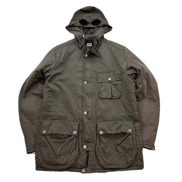 み*も様 【2009年S/S】C.P. Company ブラウン ミリタリージャ CP Company 2006 Brown Poly Cotton Collared Goggle Parka Jacket