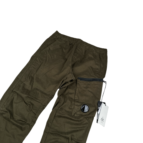 CP Company Khaki Ergonomic Fit Cargo Trousers - Medium
