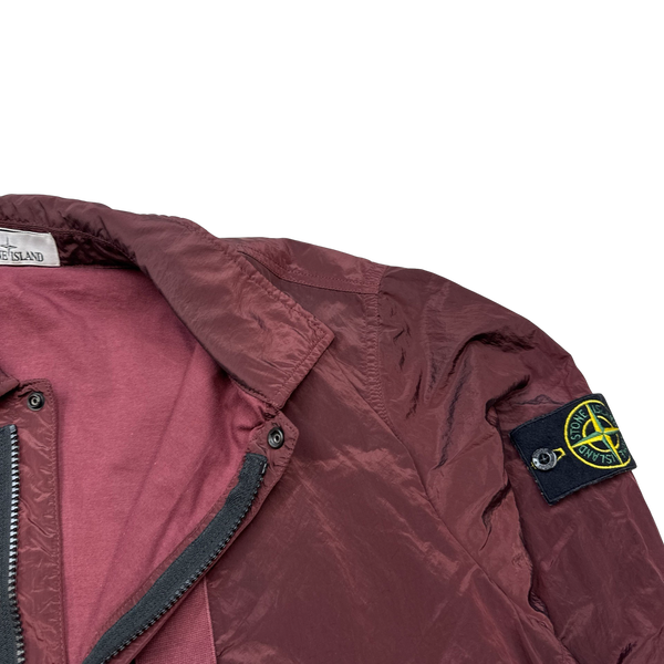 Stone Island Red Nylon Metal Shimmer Overshirt - Large