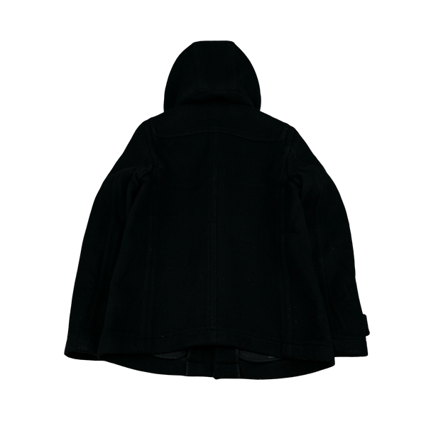 Burberry Navy Wool Duffle Hooded Jacket - Small