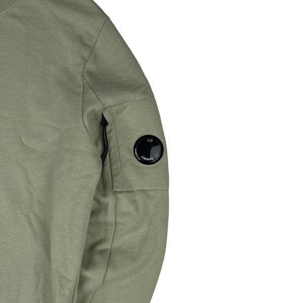 CP Company Green Cotton Lens Viewer Crewneck - Small