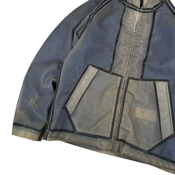 Stone Island 2015 Royal Blue Poly Cover Jacket - Medium