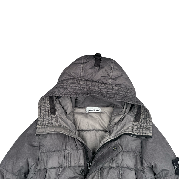 Stone Island Grey Crinkle Reps NY Down Puffer Jacket - Medium