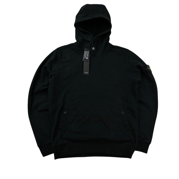 Stone Island 2023 Black Buttoned Hoodie Jumper Small 3XL