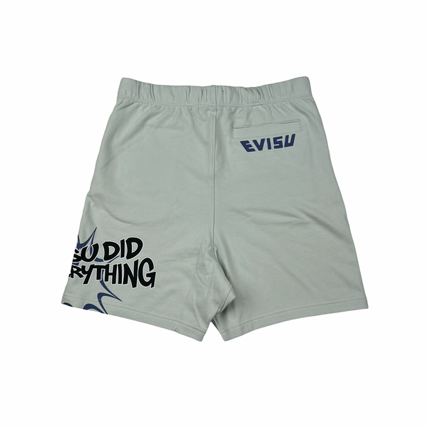 Evisu Transforming Daruma Print Cotton Shorts - Small