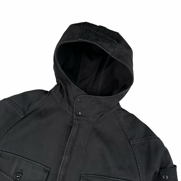Stone Island 2017 Raso Gommato Double Ghost Piece Hooded Jacket - Medium