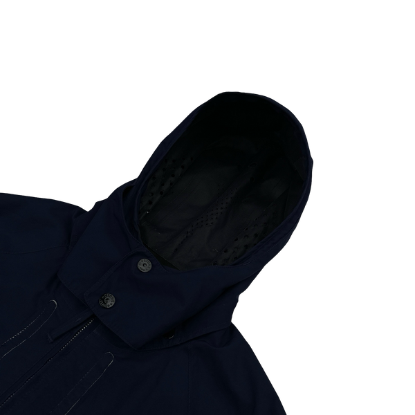Stone Island 2016 Navy Tank Shield Multi Layer Hooded Jacket - Small
