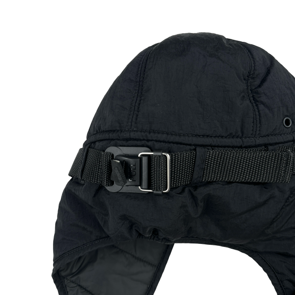 Stone Island 2022 Black Econyl Nylon Metal Face Cover Hat - Medium