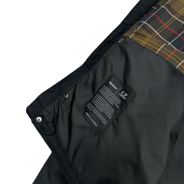 CP Company x Barbour Black Multi Pocket 500 Mille Waxed Jacket - Small