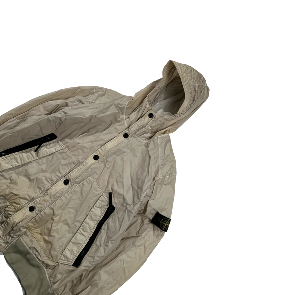 Stone Island 2014 Cream Mussola Gommata Lightweight Jacket - XXL