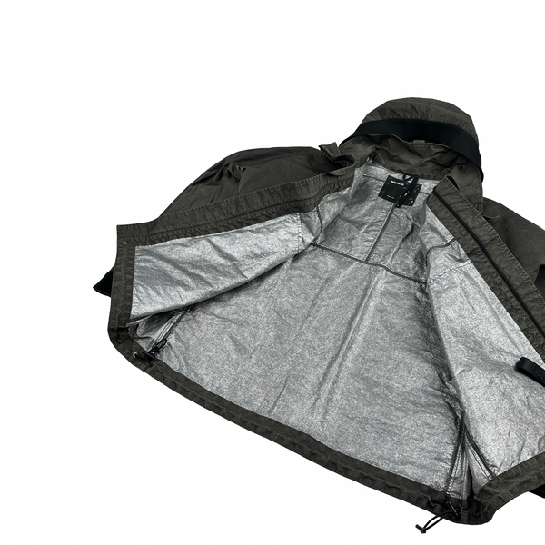 Nemen Grey Nylon Hooded Lightweight Jacket - Large