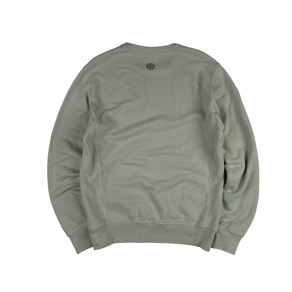 Stone Island 2019 Light Sage Green Cotton Crewneck - Medium