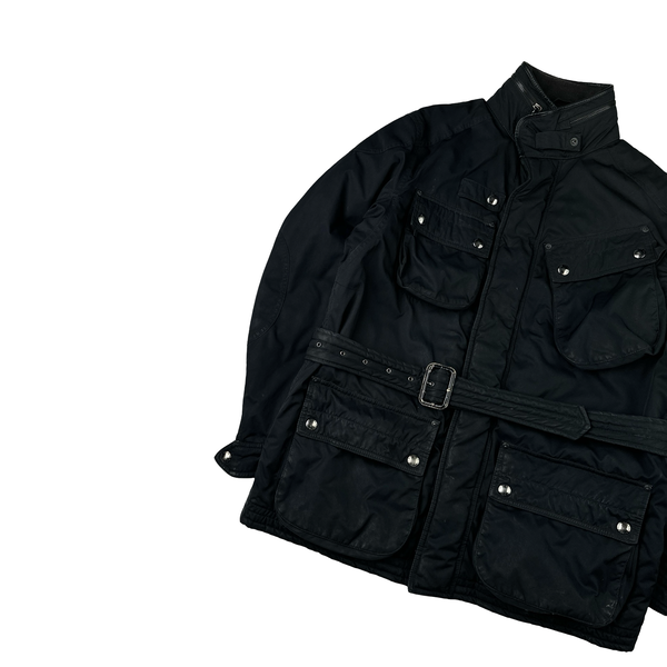 Ralph Lauren Black Quilted Multi Pocket Heavyweight  Field Jacket - Medium