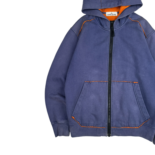 Stone Island 2015 Purple Zip Up Hoodie - Medium