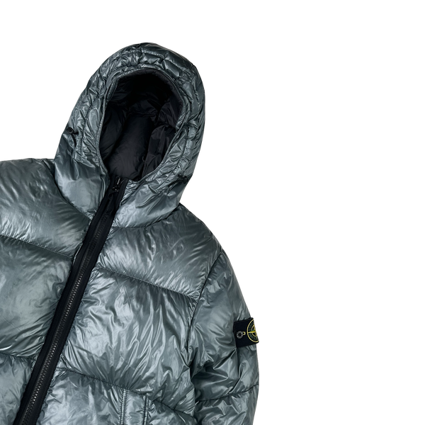 Stone Island 2017 Steel Grey  Pertex Quantum Y Down Puffer Jacket - Large