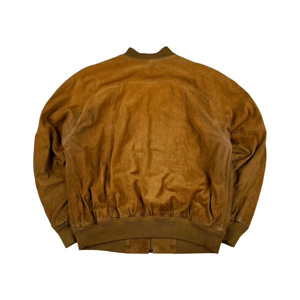 Burberry Suede Nova Check Lining Harrington Bomber Jacket - 3XL