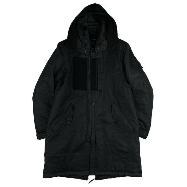 Stone Island 2020 Shadow Rubberized Linen Parka Jacket - Medium