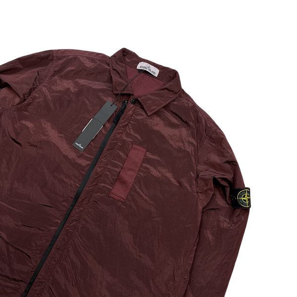 Stone Island Red Nylon Metal Shimmer Overshirt - XXL