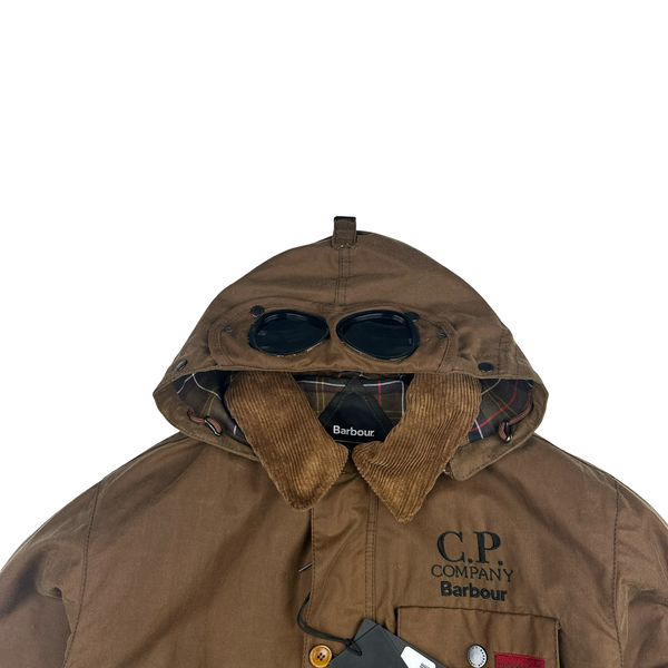 CP Company x Barbour Brown Multi Pocket 500 Mille Waxed Jacket
