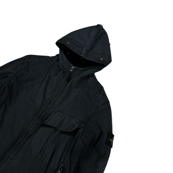 Stone Island 2016 Jersey Shell Split Velvet Hood Jacket - Small