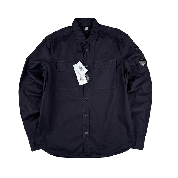 CP Company Navy Lens View Button Up Overshirt - Medium