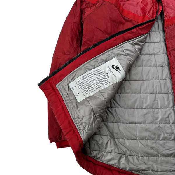 Stone Island x Nike Red Mussola Gommata Nylon Metal Jacket - XL