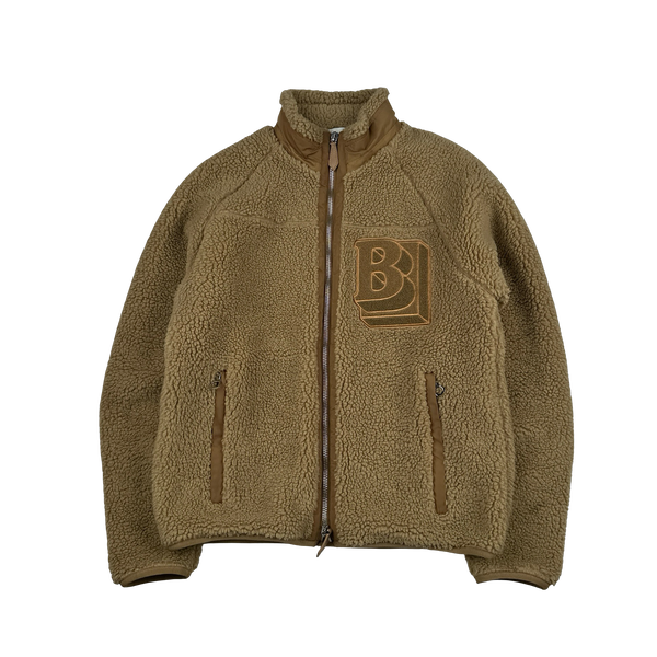 Burberry Emblem Teddy Fleece Zipped Jumper - Small
