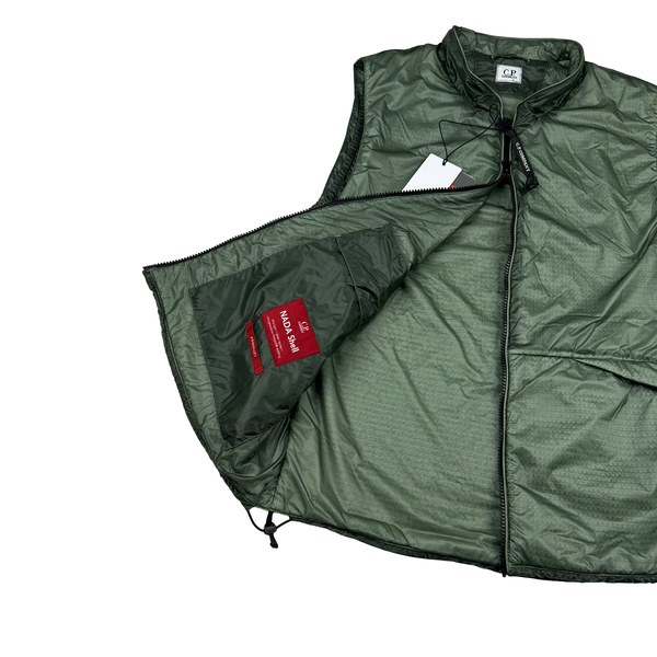 CP Company Primaloft Green NADA Shell Lightweight Len View Gilet Jacket - Large