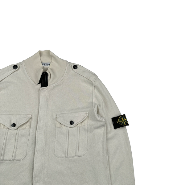 Stone Island 2007 White Zipped Cardigan Jumper - XL