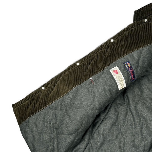 CP Company Brown Lana Wool Giubbotto Imbottito Ovatta Jacket - Large