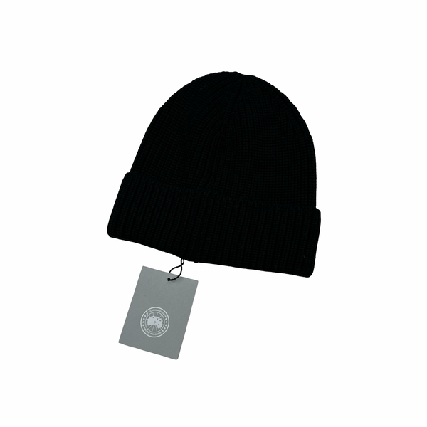 Canada Goose Black Wool Beanie - Small
