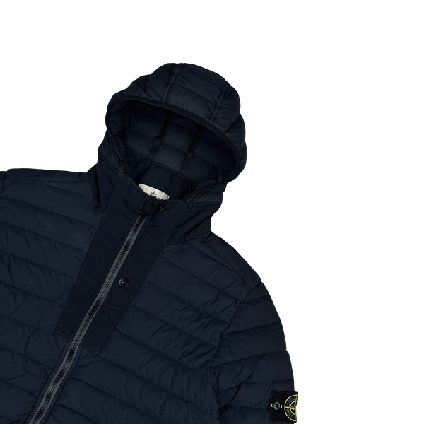Stone Island 2019 Navy Loom Woven Down Puffer Jacket - Large
