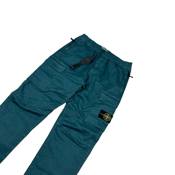 Stone Island 2023 RE T Sea Green Cargo Trousers - 33"