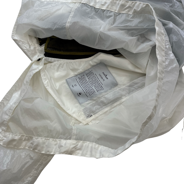 Stone Island 2021 White Lucido-TC Collared Jacket - Small