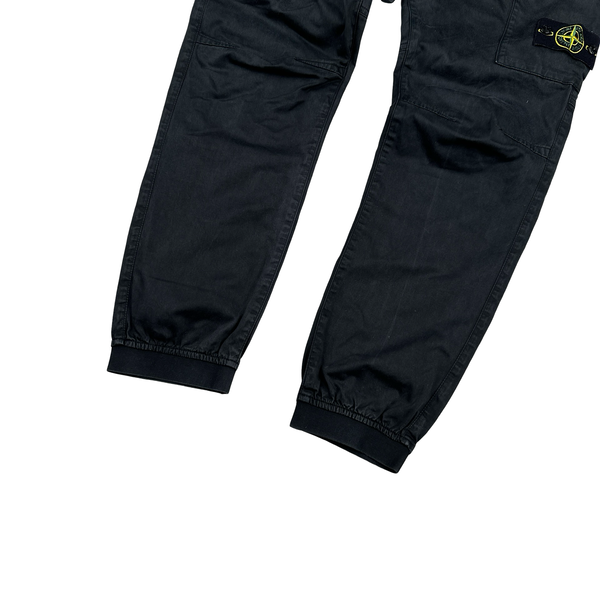 Stone Island 2021 Black RE T Cargo Trousers - Medium