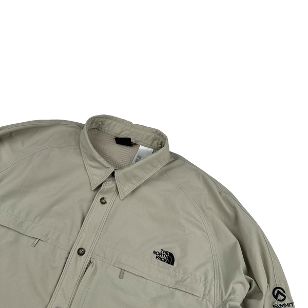 North Face Summit Series Cream Lightweight Soft Shell Overshirt - XL