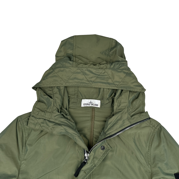 94aw STONE  military coat グリーンエッジ Stone Island 2021 Military Shimmer Green Micro Reps Parka Jacket