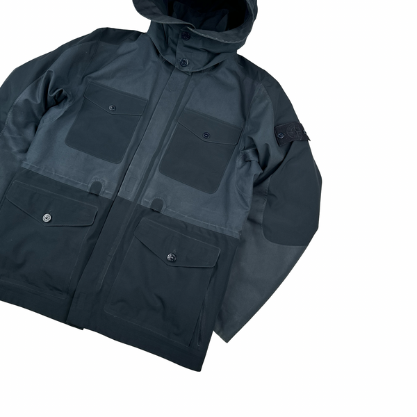 Stone Island 2017 Waterproof Down Lined Navy Ghost Tank Shield Jacket - Large