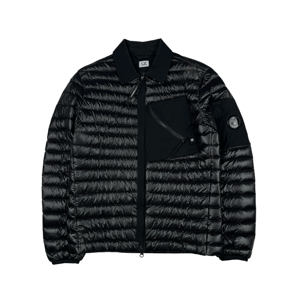 CP Company Black DD Shell Collar Puffer Jacket - Small