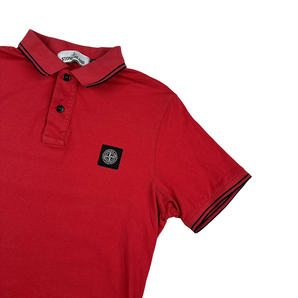 Stone Island 2018 Red Polo Shirt - Large