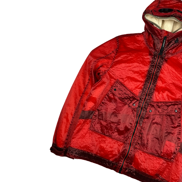 CP Company Red Kan D Sherling Lined Goggle Jacket - XL