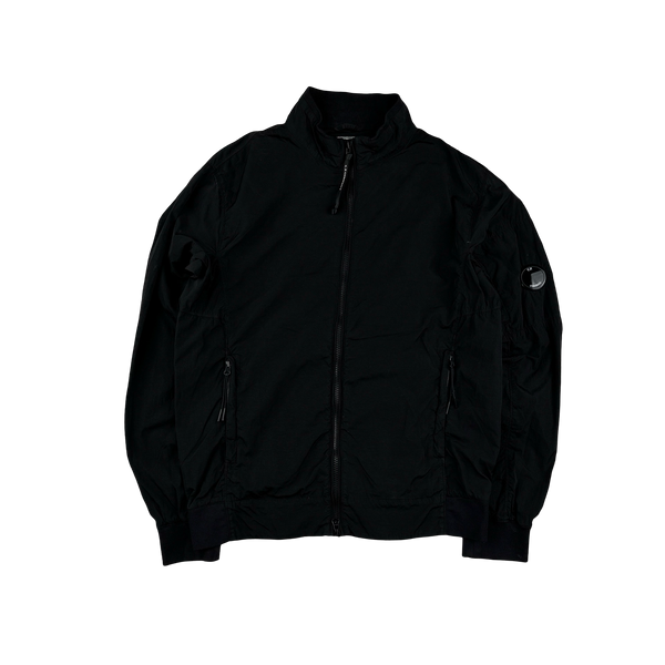 CP Company Black Chrome Nylon Bomber Jacket - Medium