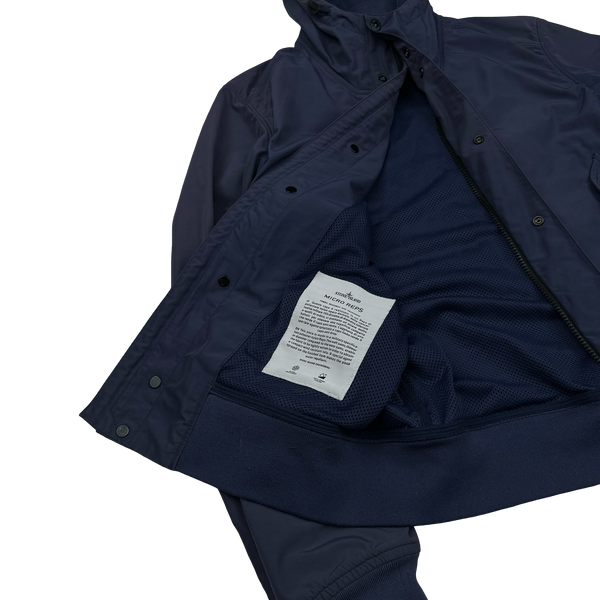 Stone Island 2014 Navy Micro Reps Hooded Jacket - Medium