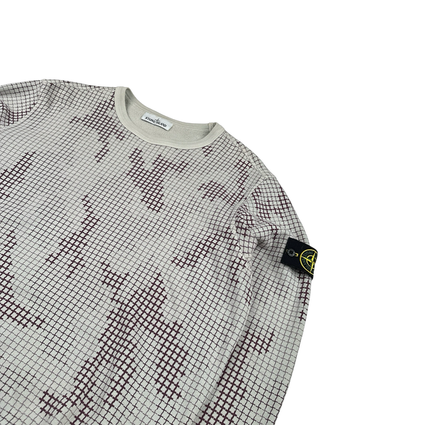 Stone Island 2017 Grid Check Camo Crewneck Sweatshirt - XL