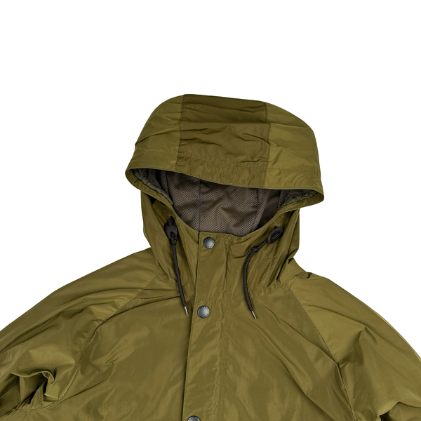 Barbour Khaki Nylon Multi Pocket Long Jacket - XL