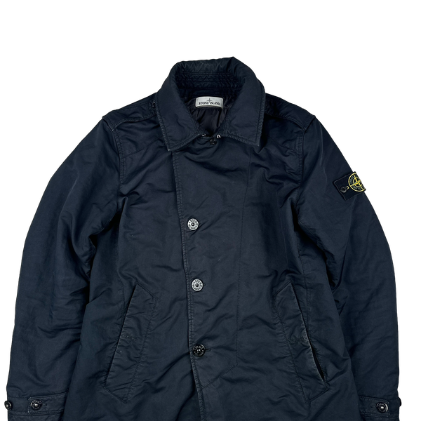 Stone Island 2018 Navy Primaloft Lined David TC Trench Coat - Large