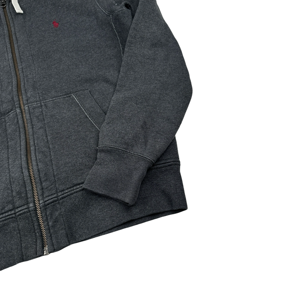 Ralph Lauren Charcoal Grey Zipped Hoodie - Small
