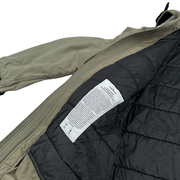 Stone Island 2018 Khaki Micro Reps Primaloft Parka Long Jacket - Large